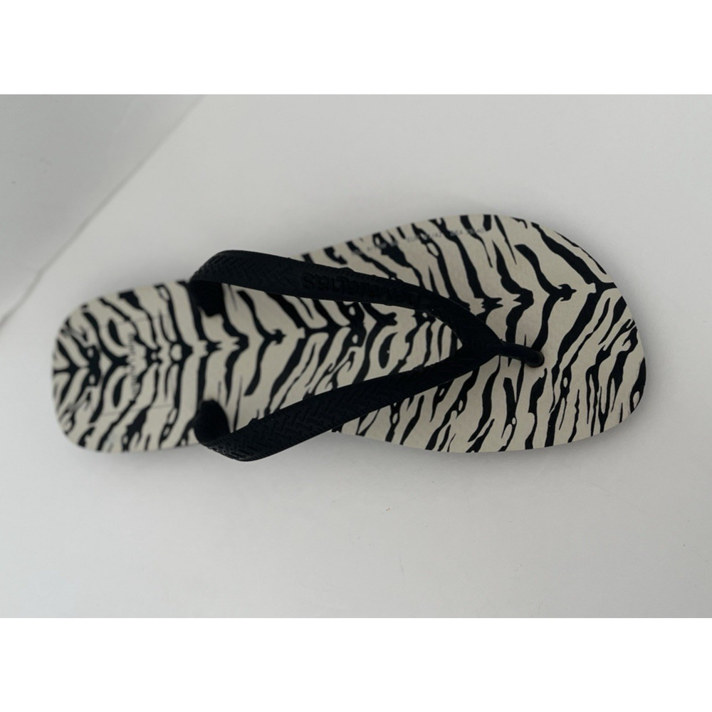 YVES SAINT LAURENT HAVAIANAS ZEBRA PRINT US SZ 9/10W, EURO 40/41, EXCELLENT - Picture 10 of 13